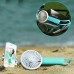 Multifunctional Outdoor Self-portrait Monopod Extendable Wired Selfie Stick Power Bank With Mini Handheld USB Fan - Blue